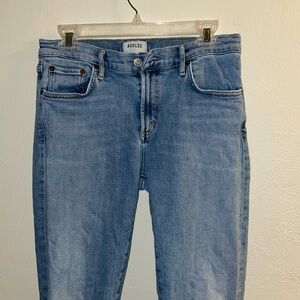 Agolde Toni Light Blue Straight Leg Jeans size 28